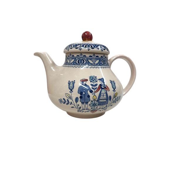 VTG. Johnson Bros Staffordshire Old Granite Ironstone Hearts and Flowers Teapot‎ - Picture 7 of 15